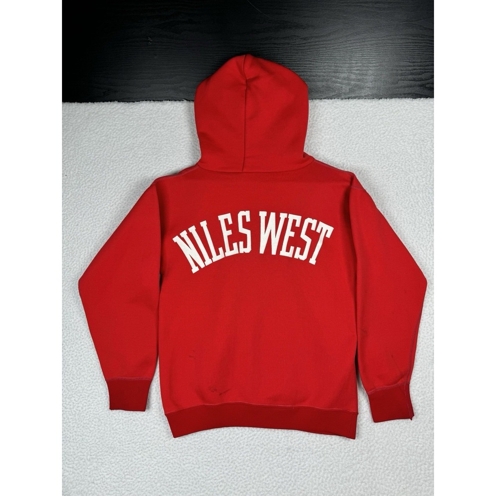 VTG  70s 80s Niles West Pullover Hoodie Red - Men's Small